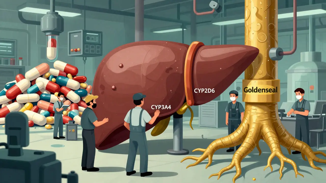 Goldenseal and Medications: What You Need to Know About Liver Enzyme Interactions