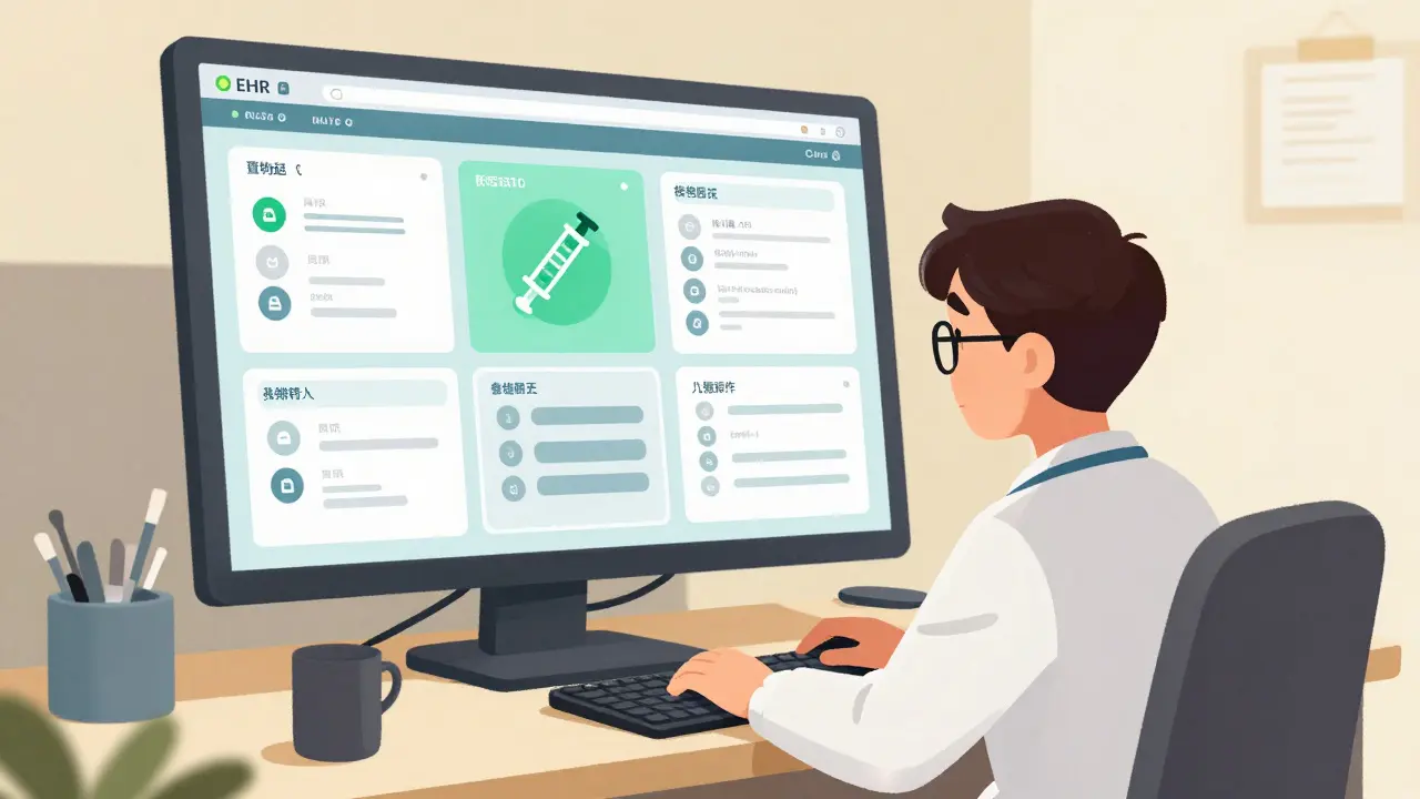 EHR alerts filtered to show critical medication warnings.