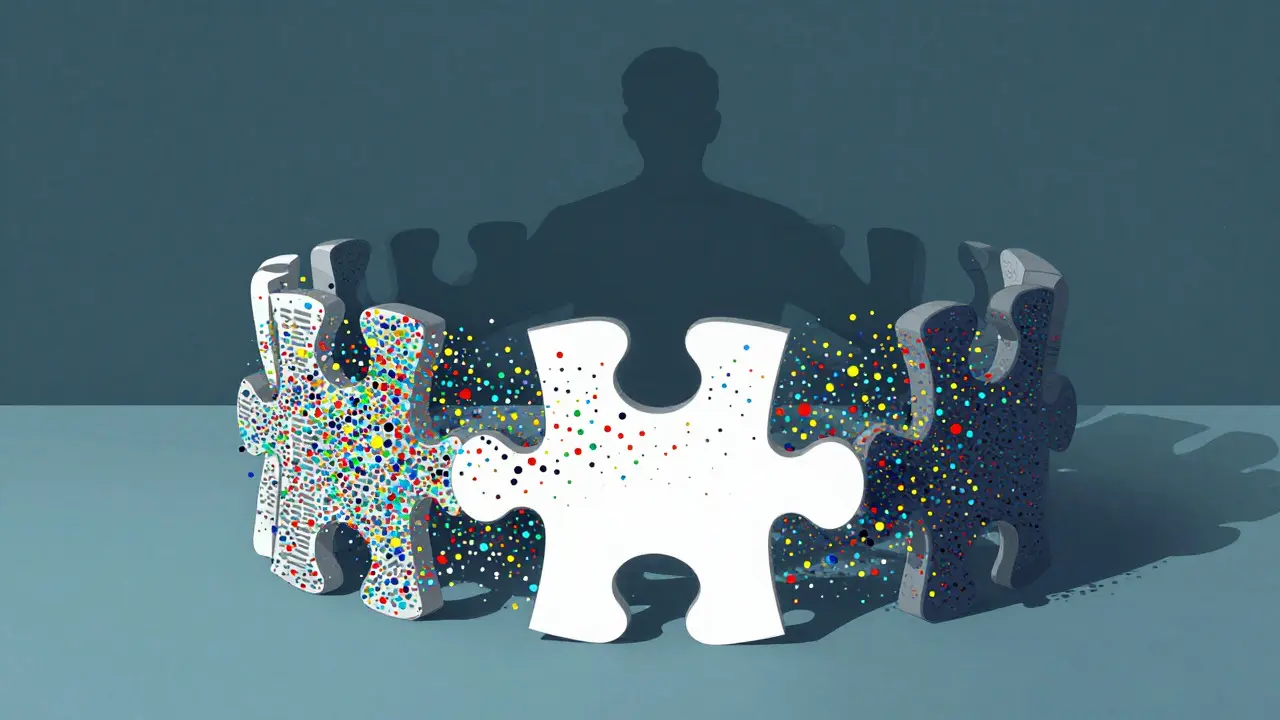 Data points forming a protective barrier against risks